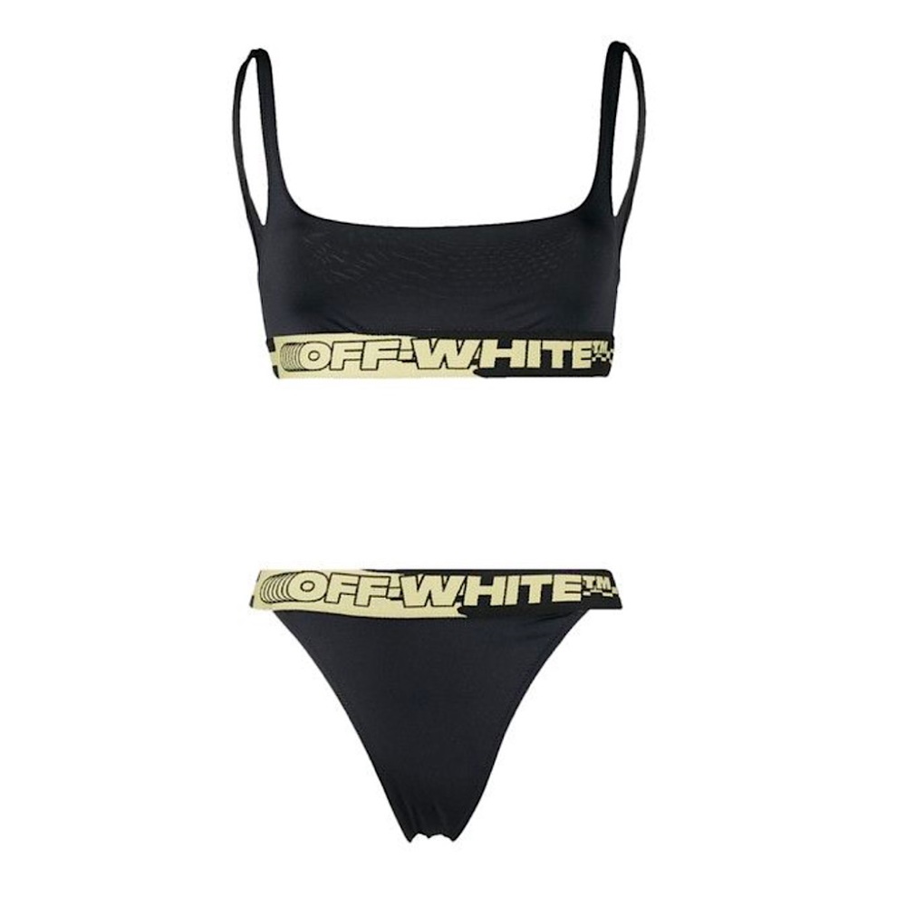 OFF-WHITE Logo Band Bikini Black